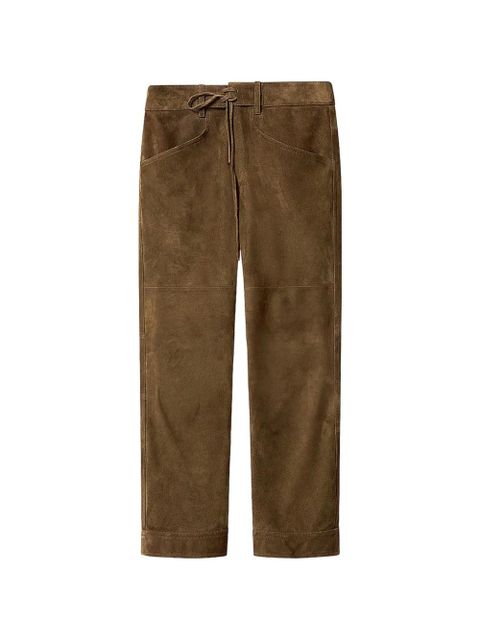 ISABEL MARANT leather trousers - Brown - zdjęcie produktu nr 1