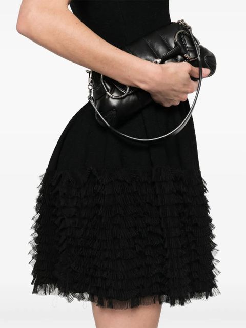 Alexander McQueen lace knit ruffle dress - Black