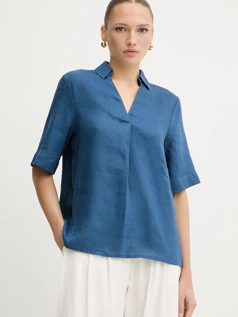 United Colors of Benetton bluzka lniana - zdjęcie produktu nr 1