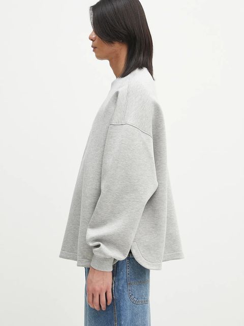 Fiorucci bluza Neoprene Embroidered Neck Relaxed Fit kolor szary melanżowa U02SPSCR188NE01GY01