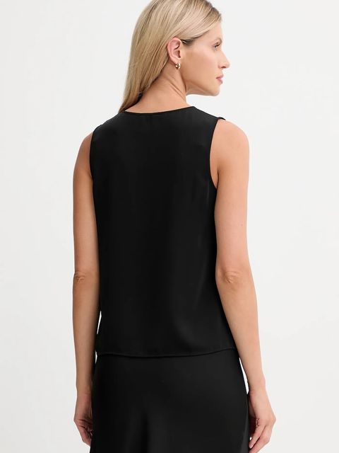 Calvin Klein bluzka damska kolor czarny gładka LV044D164G