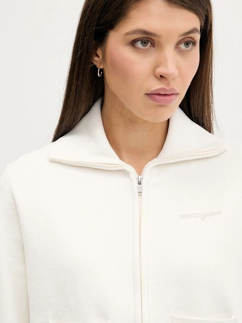 Tommy Jeans kardigan damski kolor beżowy DW0DW22029