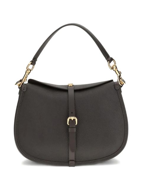 ETRO medium buckle-fastening pebble-leather shoulder bag - Brown - zdjęcie produktu nr 1