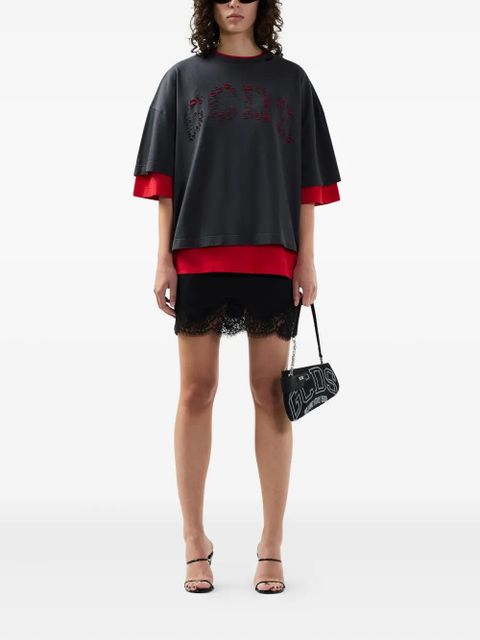 GCDS cut-out T-shirt - Grey