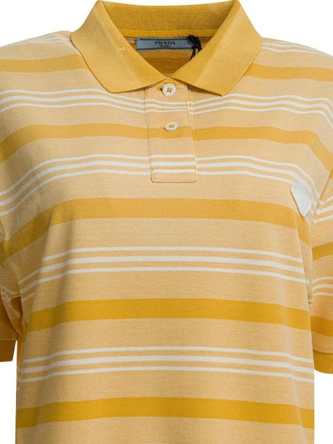 Prada short-sleeve striped mini dress - Yellow