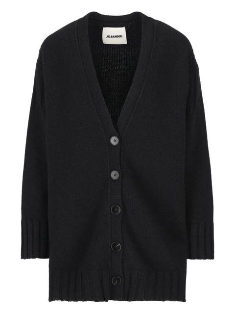 Jil Sander wool V-neck cardigan - Black - zdjęcie produktu nr 1