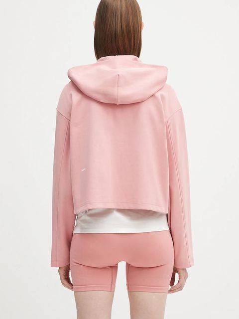 Pangaia bluza DNA Double Jersey Zip Up Hoodie damska kolor różowy z kapturem gładka 10002361 - zdjęcie produktu nr 2