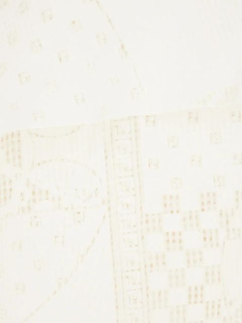 FENDI lace-paneled midi dress - White