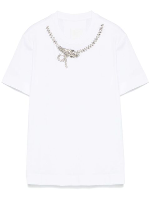 Givenchy crystal-detail T-shirt - White - zdjęcie produktu nr 1