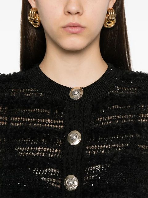 Balmain sequin-embellished cardigan - Black