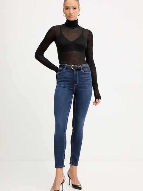 Guess jeansy 1981 damskie kolor granatowy W5YA46 D0782