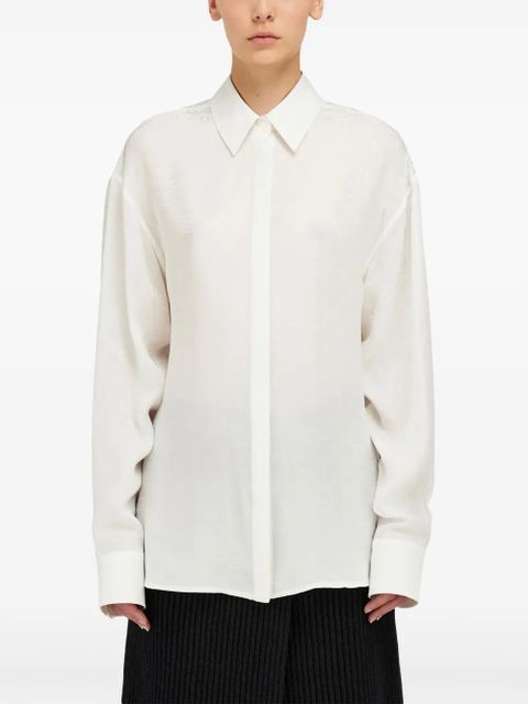 Ferragamo Gancini-print shirt - White
