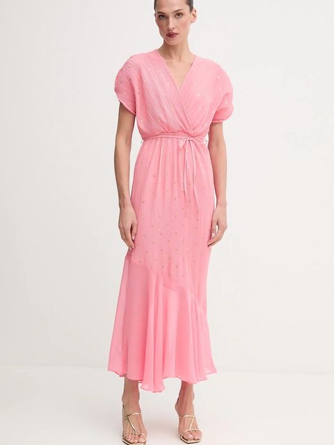 Never Fully Dressed sukienka kolor różowy maxi prosta NFDDR2845 - zdjęcie produktu nr 1