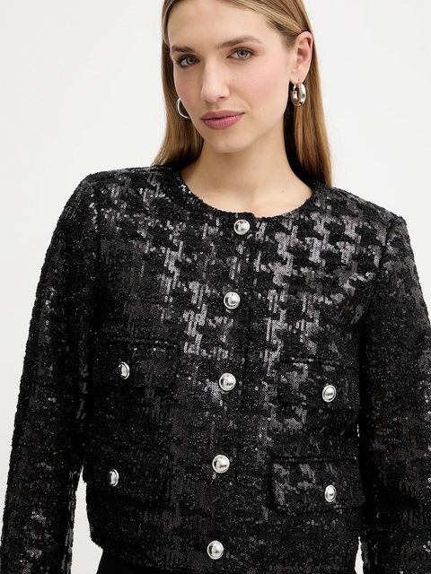 MICHAEL Michael Kors marynarka kolor czarny jednorzędowa MF510CAJSD