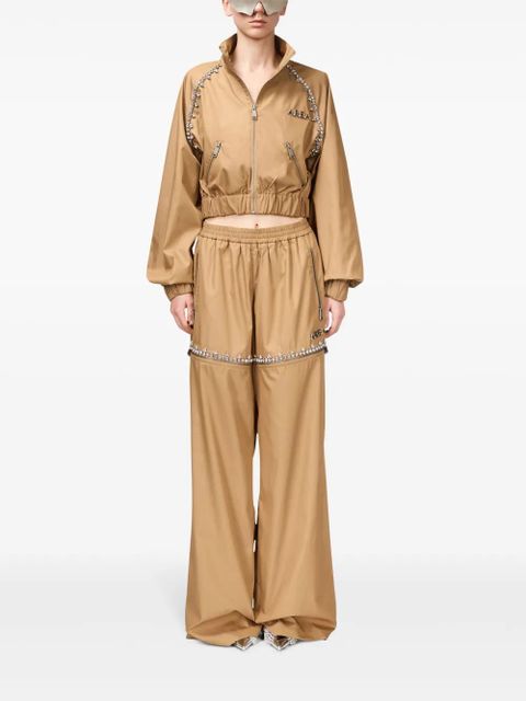 AREA Crystal Slit track pants - Brown - zdjęcie produktu nr 2