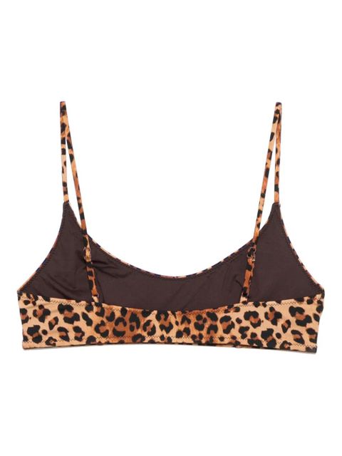 MC2 Saint Barth leopard-print bikini top - Brown - zdjęcie produktu nr 2