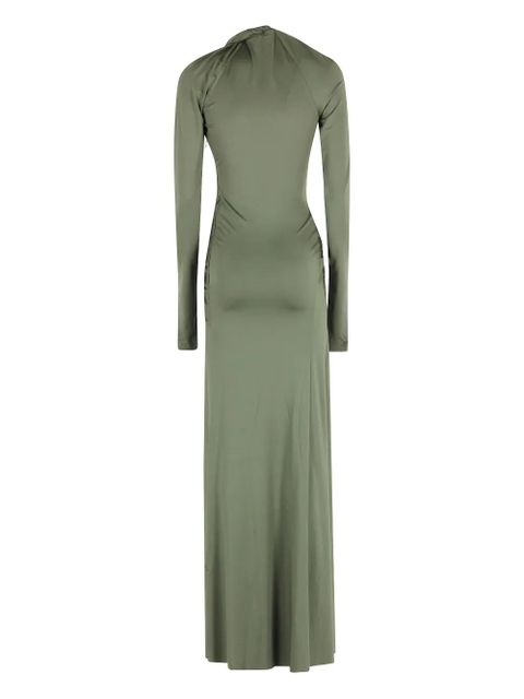 Victoria Beckham twisted long-sleeve gown dress - Green - zdjęcie produktu nr 2