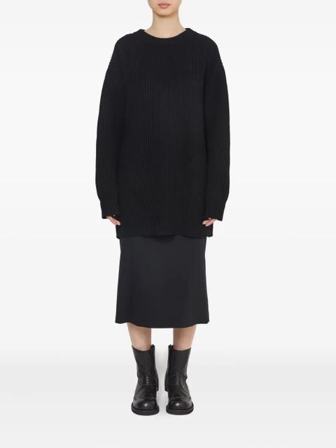 MM6 Maison Margiela ribbed crewneck sweater - Black
