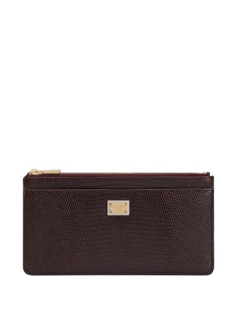 Dolce & Gabbana zip-top leather purse - Brown - zdjęcie produktu nr 1