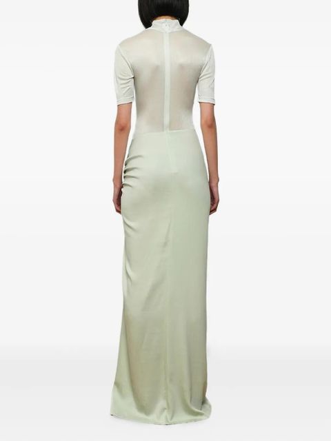 Christopher Esber Fusion ruched tee gown maxi dress - Green - zdjęcie produktu nr 2