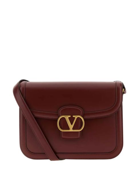 Valentino Garavani V-logo Signature leather shoulder bag - Red - zdjęcie produktu nr 2