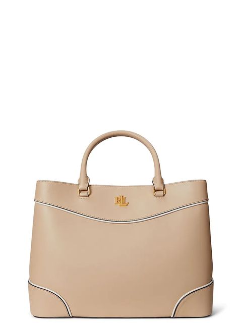 Lauren Ralph Lauren torebka skórzana kolor beżowy 431959595 - zdjęcie produktu nr 1
