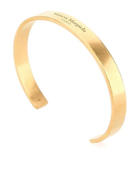 Maison Margiela logo-engraved cuff bracelet - Gold