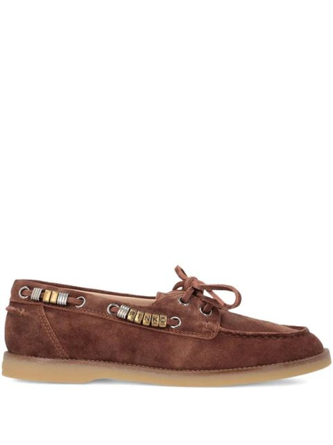 PINKO suede lace-up loafers - Brown - zdjęcie produktu nr 1