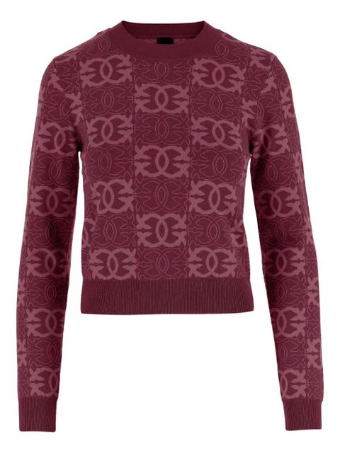 PINKO Love Birds-print round-neck sweater - Red - zdjęcie produktu nr 1