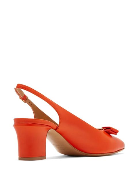 Ferragamo Vara bow-detail slingback pumps - Orange