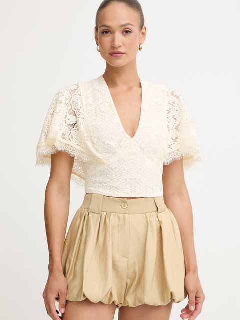 Twinset bluzka z falbanką damska koronkowa - zdjęcie produktu nr 1