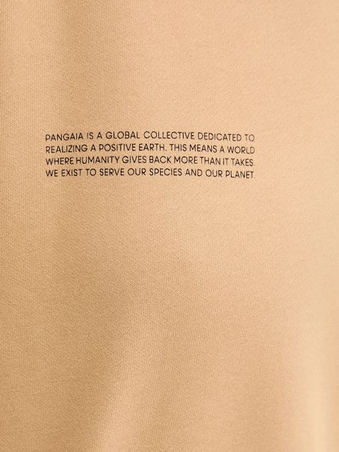 Pangaia bluza bawełniana kolor beżowy z nadrukiem 10000183