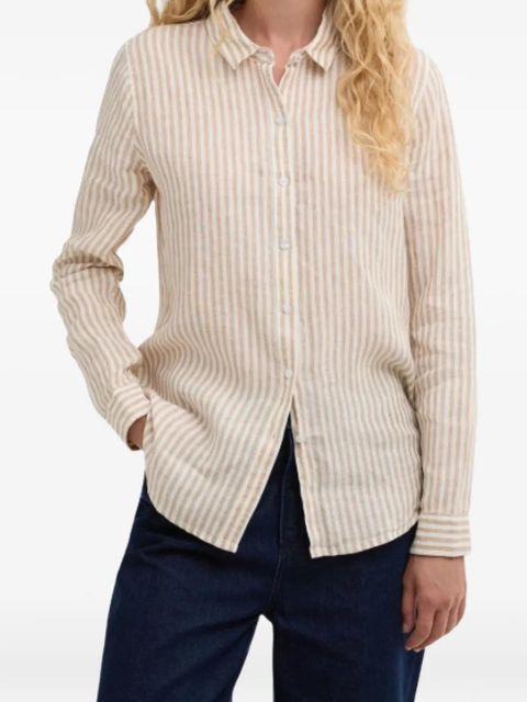 Barbour striped long-sleeve shirt - Neutrals