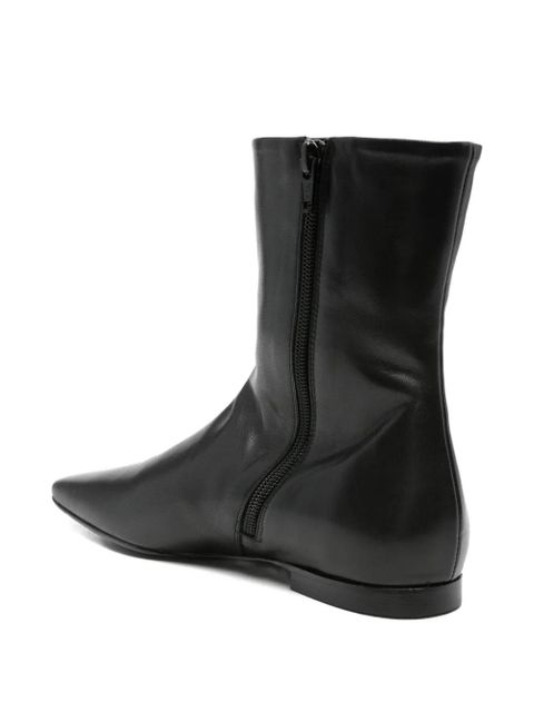 TOTEME zipped leather boots - Black