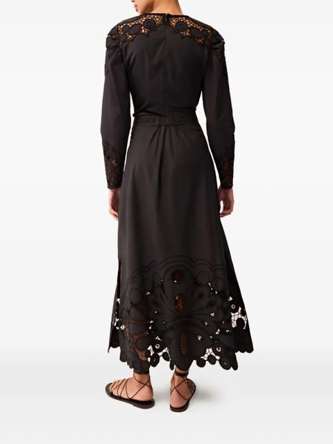 Marie Oliver Dori lace long-sleeve blouse - Black