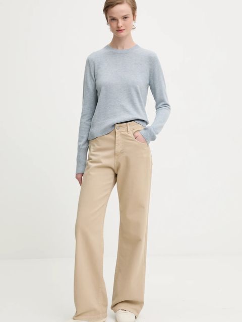 Guess Jeans sweter z domieszką wełny damski kolor niebieski W4BR83 Z3HO2 - zdjęcie produktu nr 2