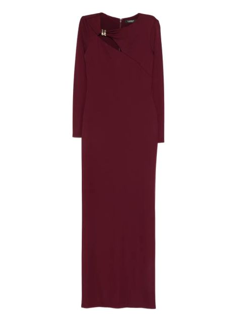 Lauren Ralph Lauren brooch long-sleeve maxi dress - Red - zdjęcie produktu nr 1