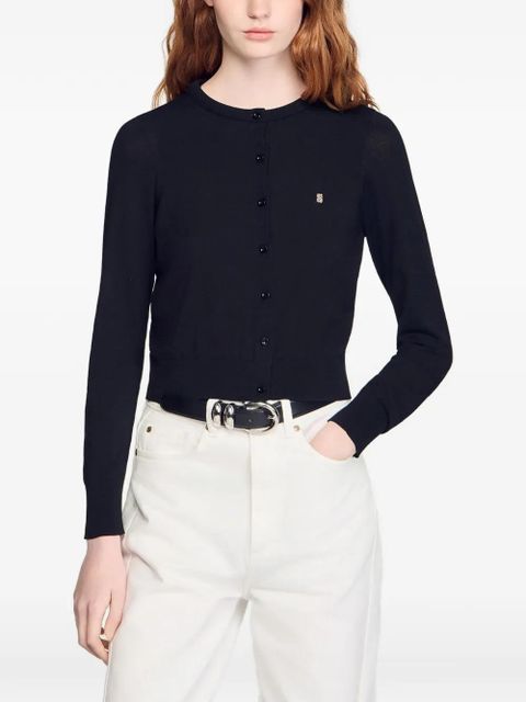 SANDRO round-neck cardigan - Black