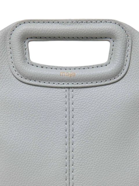 Maje grained leather Miss M bag - Grey