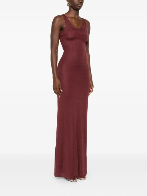 Aya Muse scoop-neck maxi dress - Brown