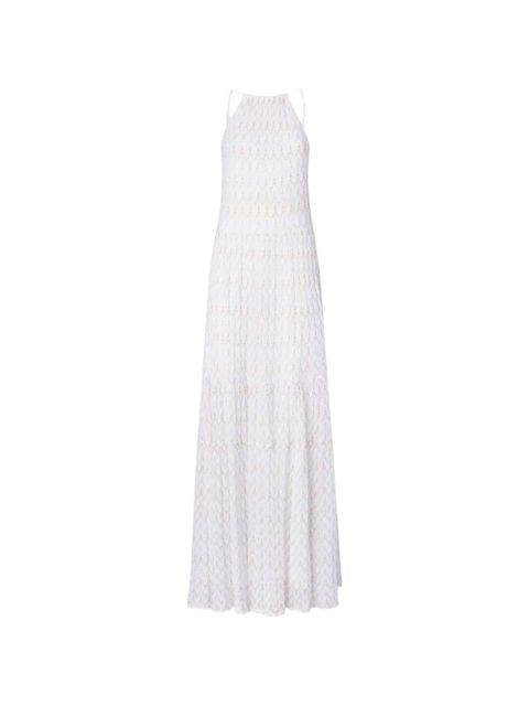 Missoni halterneck patterned maxi dress - White - zdjęcie produktu nr 1