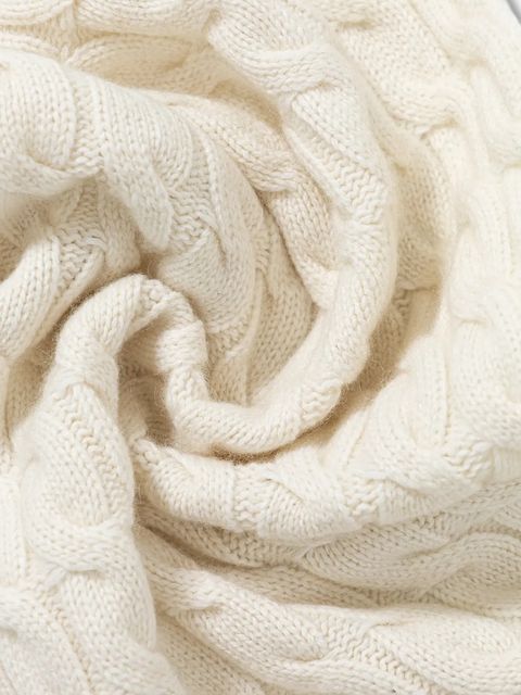 Liviana Conti szalik z domieszką wełny damski kolor beżowy gładki A5WF76