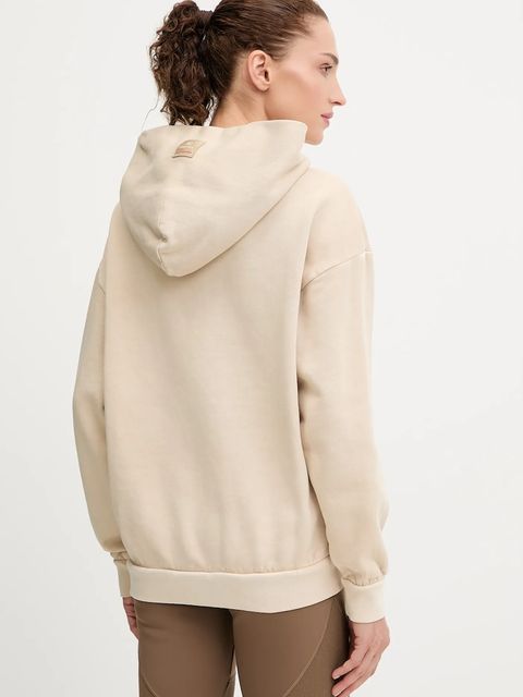 BOGNER Fire+Ice bluza bawełniana SIBEL damska kolor beżowy z kapturem z nadrukiem 84909761