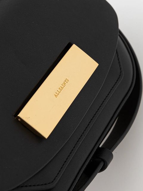 AllSaints torebka skórzana ETTA kolor czarny W294XD