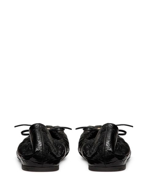 Valentino Garavani VLogo Signature patent ballet flats - Black