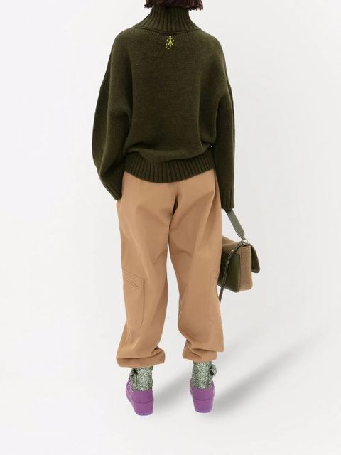 JW Anderson patch-pocket roll-neck jumper - Green