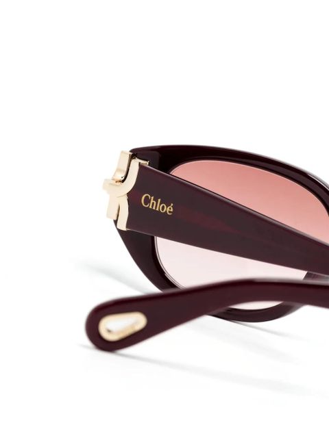 Chloé Eyewear Marcie oval-frame sunglasses - Red