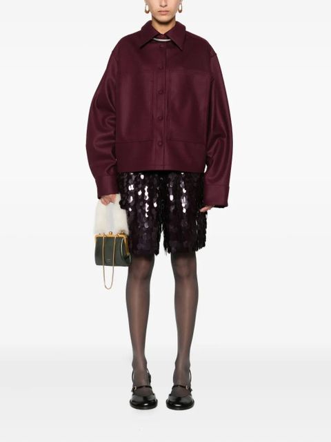 Jil Sander long-sleeve wool shirt - Red