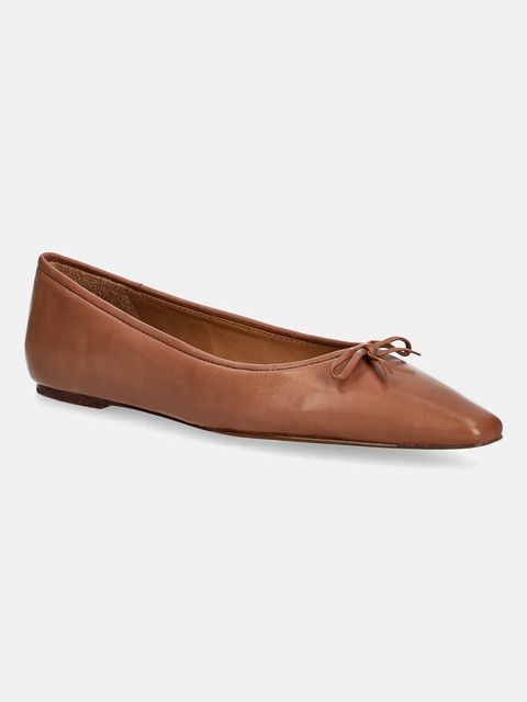 Polo Ralph Lauren baleriny skórzane Pointed Ballet kolor brązowy 818973066001 - zdjęcie produktu nr 1