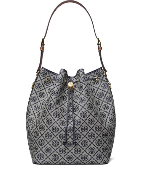 Tory Burch T Monogram bucket bag - Blue - zdjęcie produktu nr 1